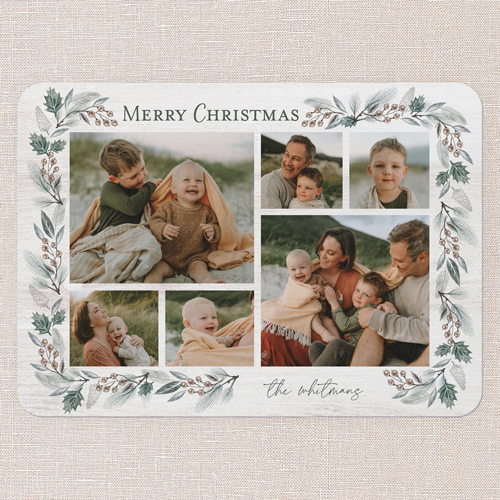 Forest Gathering Holiday Card, White, 5x7 Flat, Christmas, Standard Smooth Cardstock, Rounded, White