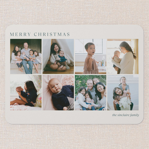 Heritage Frame Holiday Card, Beige, 5x7 Flat, Christmas, 100% Recycled Cardstock , Rounded, Cream