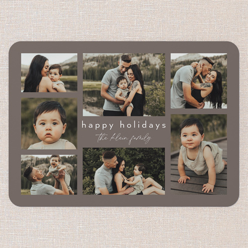 Simple Gatherings Holiday Card, Gray, 5x7 Flat, Holiday, Matte, Signature Smooth Cardstock, Rounded, Gray