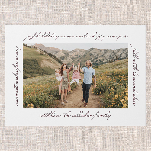 Sincere Greetings Holiday Card, White, 5x7 Flat, Holiday, 100% Recycled Cardstock , Square, White