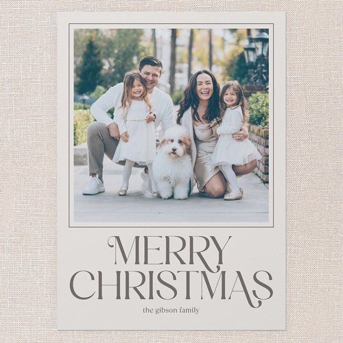 Heritage Joy Holiday Card, Grey, 5x7 Flat, Christmas, Standard Smooth Cardstock, Square, Cobblestone