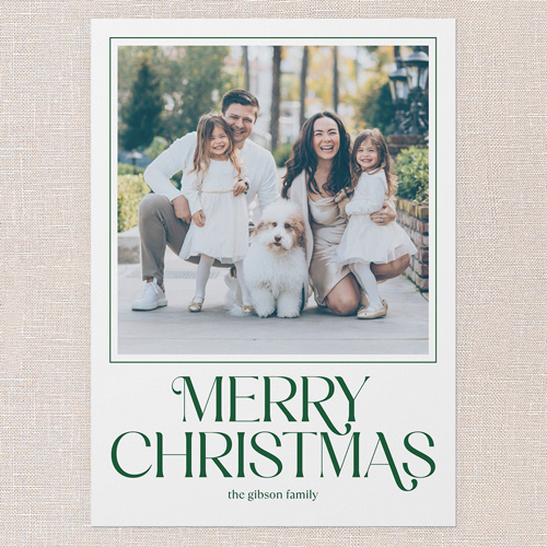 Heritage Joy Holiday Card, White, 5x7 Flat, Christmas, Pearl Shimmer Cardstock, Square, White