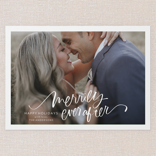 Ever After Wishes Holiday Card, White, 5x7 Flat, Christmas, Standard Smooth Cardstock, Square, White