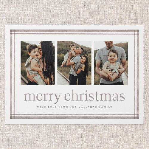 Subtle Greetings Holiday Card, Grey, 5x7 Flat, Christmas, Standard Smooth Cardstock, Square, Suede