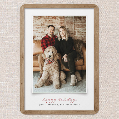 Warm Border Holiday Card, Beige, 5x7 Flat, Holiday, Standard Smooth Cardstock, Rounded, Latte