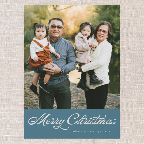 Graceful Wishes Holiday Card, Blue, 5x7 Flat, Christmas, Standard Smooth Cardstock, Square, Marine