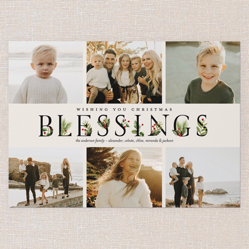 Nature Inspired Holiday Card, Beige, 5x7 Flat, Religious, Matte, Signature Smooth Cardstock, Square, Pearl