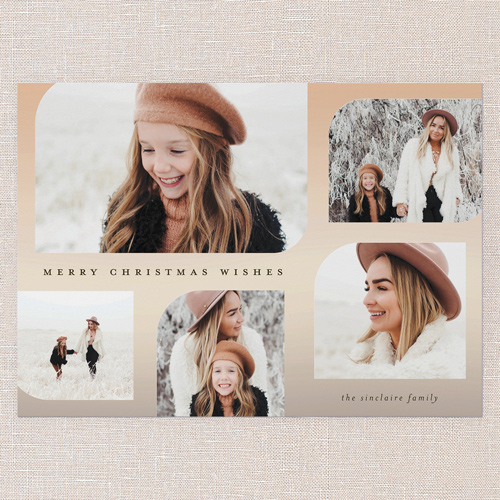 Timeless Greetings Holiday Card, Beige, 5x7 Flat, Christmas, 100% Recycled Cardstock , Square, Nude