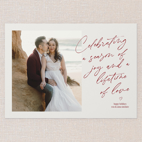 Lifetime Together Holiday Card, Grey, 5x7 Flat, Holiday, Matte, Signature Smooth Cardstock, Square, Whisper Gray