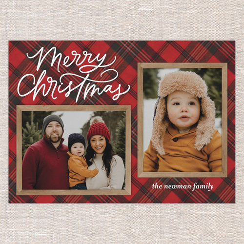 Cozy Script Holiday Card, Red, 5x7 Flat, Christmas, 100% Recycled Cardstock , Square, Radish