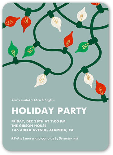 Flat Holiday Invitations