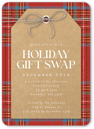 Gift Tag Fun 5x7 Stationery Card by Yours Truly | Shutterfly