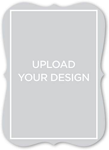 Upload Your Own Design Halloween Card, White, Pearl Shimmer Cardstock, Bracket