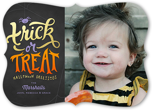 Trick Or Greetings Halloween Card, Gray, 100% Recycled Cardstock , Bracket