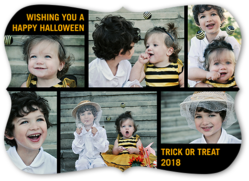 Halloween Wishes Halloween Card, Black, Pearl Shimmer Cardstock, Bracket