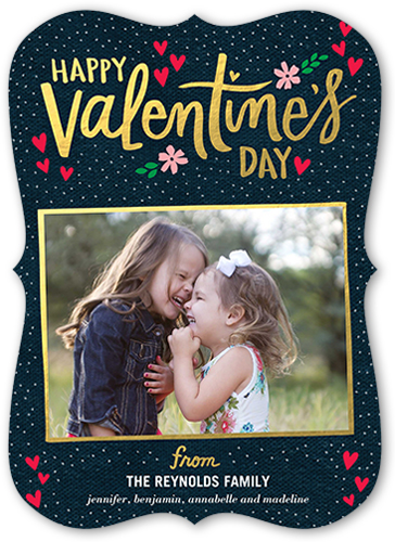 Sparkling Valentine's Valentine's Card, Blue, Pearl Shimmer Cardstock, Bracket