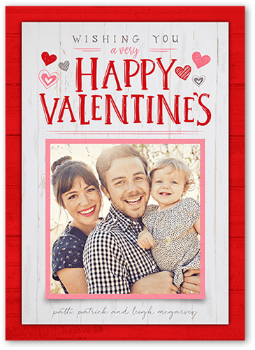 Wishing You Love Valentine's Card, Red, Matte, Signature Smooth Cardstock, Square