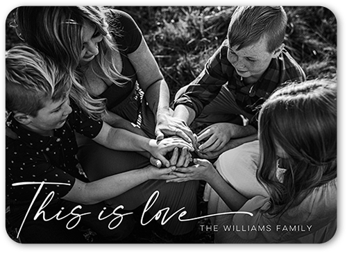 This Love Valentine's Card, White, 5x7 Flat, Standard Smooth Cardstock, Rounded, White