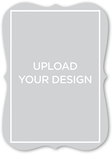 Upload Your Own Design Communion Invitation, White, Pearl Shimmer Cardstock, Bracket
