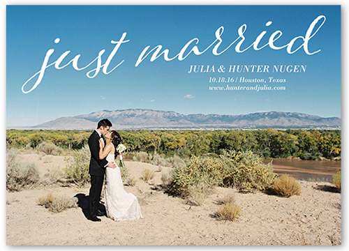 Our Statement Wedding Announcement, White, 100% Recycled Cardstock ?, Square