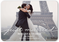 just did it wedding announcement 5x7 flat