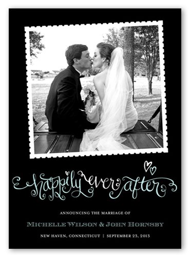 Happily Ever After 5x7 Wedding Announcement Cards | Shutterfly