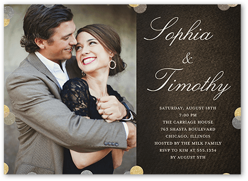 Splendid Union Engagement Party Invitation, Brown, 5x7 Flat, Matte, Signature Smooth Cardstock, Square