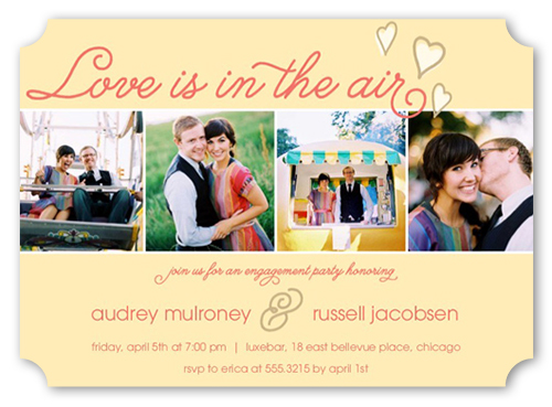 pretty wedding engagement party invitations