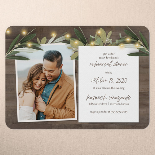 Fall Themed Rehearsal Dinner Invitations