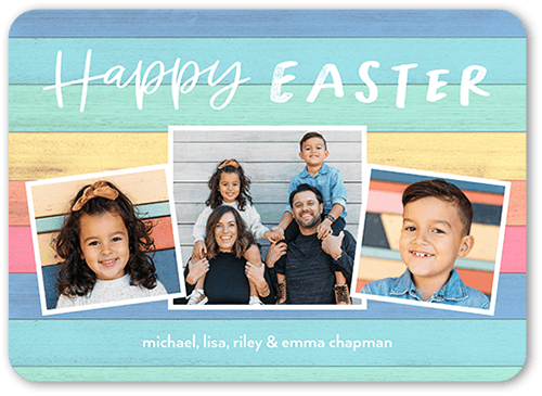 Wooden Bands Easter Card, White, 5x7 Flat, Standard Smooth Cardstock, Rounded
