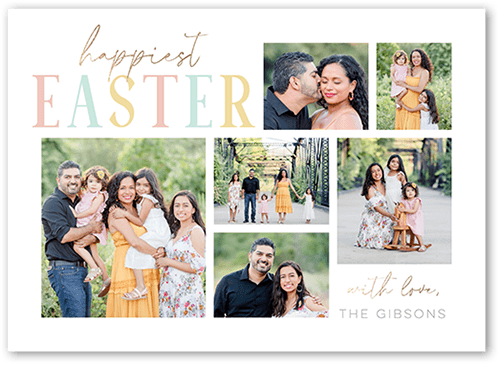 Soft Blessings Easter Card, White, 5x7 Flat, Matte, Signature Smooth Cardstock, Square