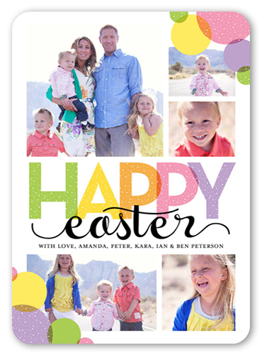 Easter Bubbles Easter Card, White, Matte, Signature Smooth Cardstock, Rounded