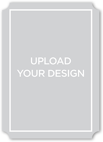 Upload Your Own Design Bar Mitzvah Invitation, White, Pearl Shimmer Cardstock, Ticket