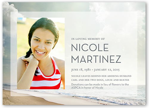 Personalized Memorial Cards