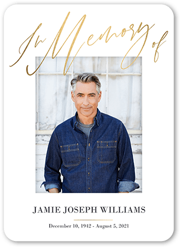 Beautiful Memories Sympathy Card, White, 5x7 Flat, Matte, Signature Smooth Cardstock, Rounded