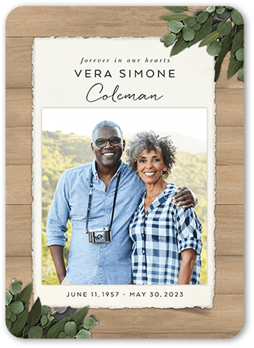 Refined Reflections Sympathy Card, Brown, 5x7 Flat, Matte, Signature Smooth Cardstock, Rounded, Dust Bunny