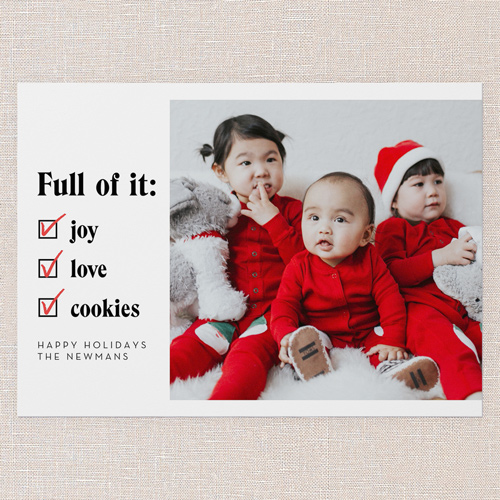 Full Of It Christmas Card, White, 5x7 Flat, Christmas, Matte, Signature Smooth Cardstock, Square