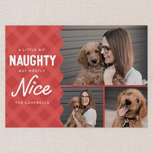Mostly Nice Christmas Card, Red, 5x7 Flat, Christmas, Matte, Signature Smooth Cardstock, Square, Red