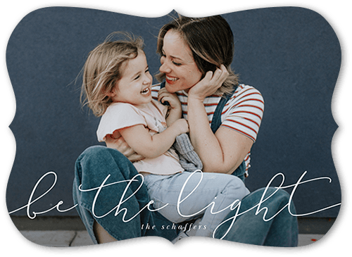 Be The Light Hanukkah Card, White, 5x7 Flat, Hanukkah, 100% Recycled Cardstock , Bracket