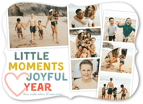 Love Little Moments New Year's Card, White, 5x7 Flat, New Year, 100% Recycled Cardstock , Bracket