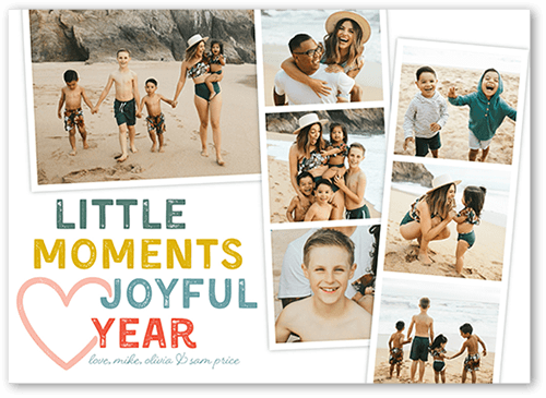 Love Little Moments New Year's Card, White, 5x7 Flat, New Year, Standard Smooth Cardstock, Square