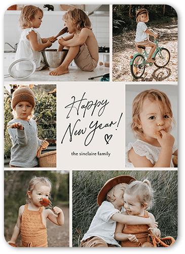 Memories of The Year New Year's Card, White, 5x7 Flat, New Year, Matte, Signature Smooth Cardstock, Rounded