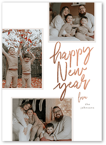 Handwritten New Year New Year's Card, White, 5x7 Flat, New Year, Standard Smooth Cardstock, Square