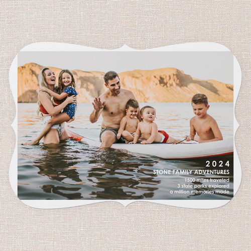 Family Moment New Year's Card, White, 5x7 Flat, Write Your Own Greeting, Matte, Signature Smooth Cardstock, Bracket