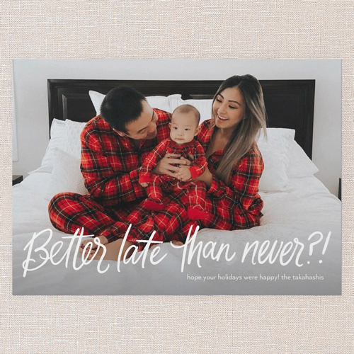 Pajama Joy New Year's Card, White, 5x7 Flat, New Year, Standard Smooth Cardstock, Square, White