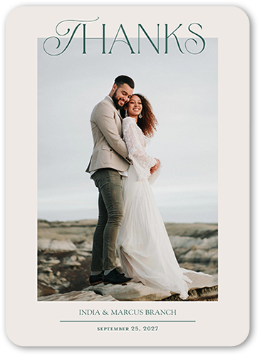 Wedding Thank You Postcards With Photo
