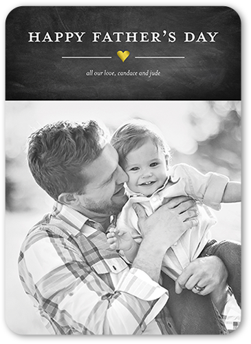 Classic Chalkboard Father's Day Card, Grey, Matte, Signature Smooth Cardstock, Rounded