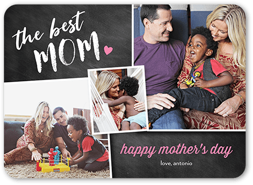 Unsurpassed Mom Mother's Day Card, Pink, 5x7 Flat, Pearl Shimmer Cardstock, Rounded, Bubblegum