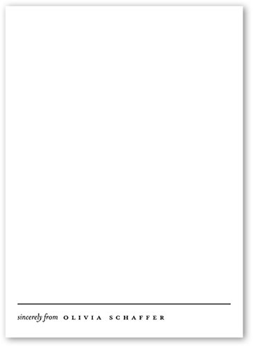 Humble Notes Personal Stationery, White, 5x7 Flat, Standard Smooth Cardstock, Square