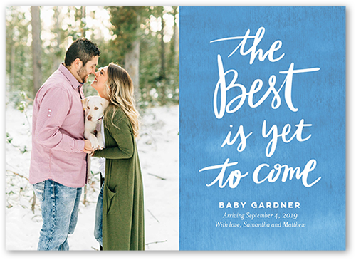 The Best Pregnancy Announcement, Blue, Luxe Double-Thick Cardstock, Square